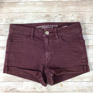 Women’s American Eagle Burgundy High Rise Shortie